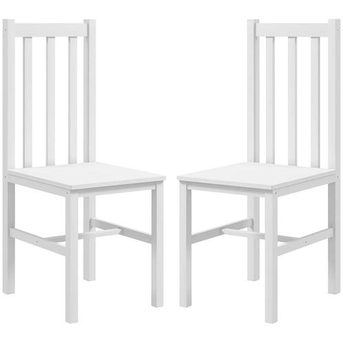 TRUUSK Set van 2 Eetkamerstoelen - Keukenstoelen met Rugleun, Huis en Inrichting, Stoelen, Verzenden