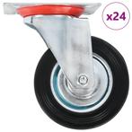 vidaXL 24 st Zwenkwielen 100 mm, Verzenden, Nieuw