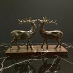 Serre-livres (2) - Cerfs statuesques - Régule, Métal, Marbre