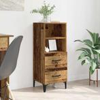 vidaXL Dressoir met lade Oud hout 34 x 34,5 x 90 cm Bewerkt, Huis en Inrichting, Verzenden, Nieuw