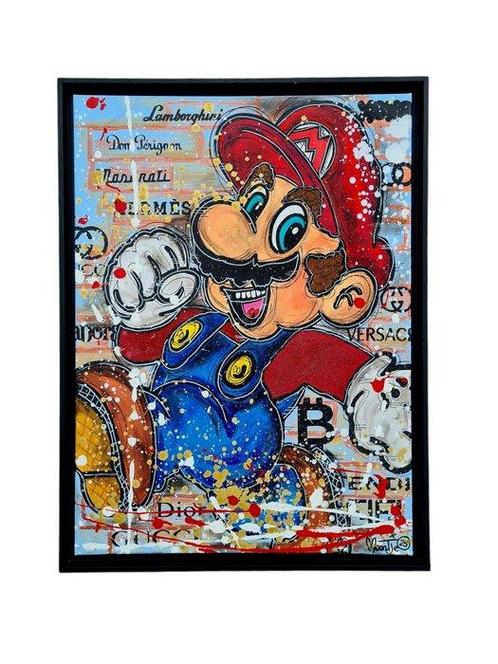 Moontje - Super Mario the Brand edition., Antiek en Kunst, Kunst | Schilderijen | Modern
