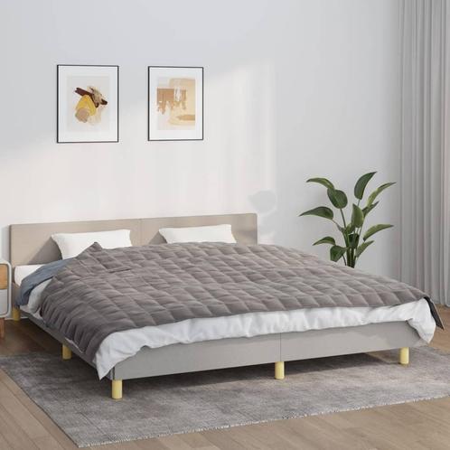 vidaXL Verzwaringsdeken 155x220 cm 7 kg stof grijs, Huis en Inrichting, Slaapkamer | Bedden, Nieuw, Verzenden
