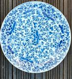 Gigantisch prachtig 39,8 cm Chinees bord met 9 pioenrozen -, Antiek en Kunst