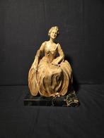 Sculpture, Vrouw met gitaar - 35 cm - Terre cuite, Antiquités & Art, Antiquités | Céramique & Poterie
