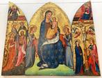 École italienne (XX) - Triptychon - Maria mit Kind, Engeln
