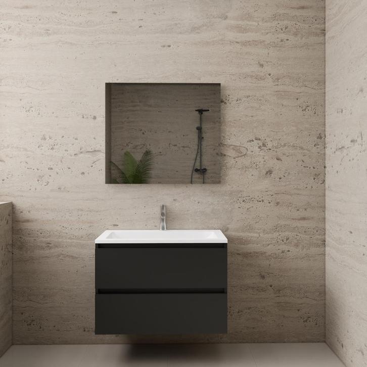 ACTIE BWS Badmeubel | Paris | Antraciet 80 cm | Hoogglans, Doe-het-zelf en Bouw, Sanitair, Bad, Nieuw, Ophalen of Verzenden