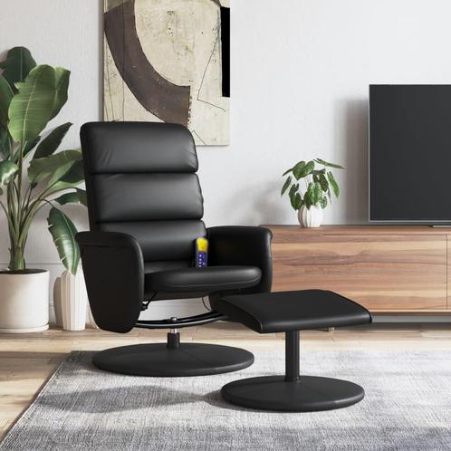 vidaXL Massagestoel verstelbaar met voetenbankje kunstleer, Huis en Inrichting, Fauteuils, Nieuw, Verzenden