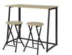 2dekans | SoBuy Eettafel - 3 Delig - Klaptafel - 2 Krukken -, Ophalen of Verzenden, Nieuw