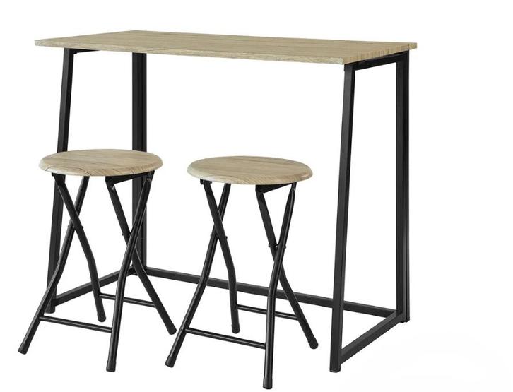 2dekans | SoBuy Eettafel - 3 Delig - Klaptafel - 2 Krukken -, Doe-het-zelf en Bouw, Hout en Planken, Ophalen of Verzenden