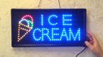 Ice cream ijs LED bord lamp verlichting lichtbak reclamebord, Verzenden, Nieuw