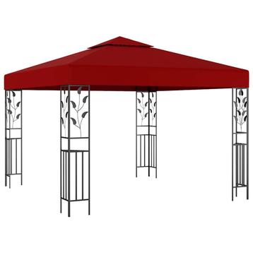 vidaXL Prieel 3x3 m wijnrood, Verzenden