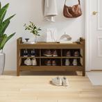 vidaXL Halbankje 110x40x60 cm massief grenenhout honingbruin, Verzenden, Nieuw