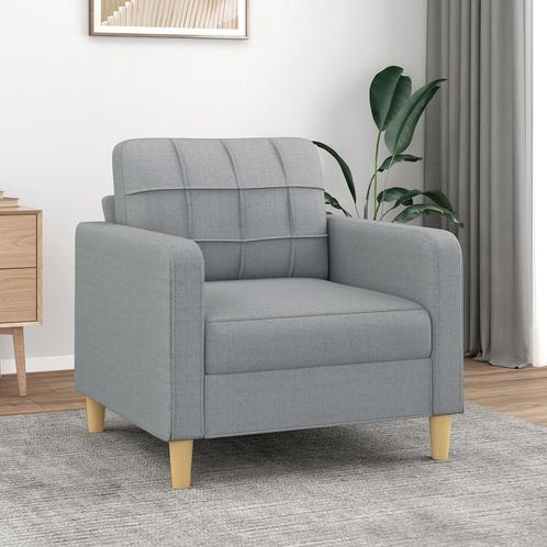 vidaXL Fauteuil 60 cm stof lichtgrijs, Huis en Inrichting, Zetels | Zetels, Nieuw, Verzenden