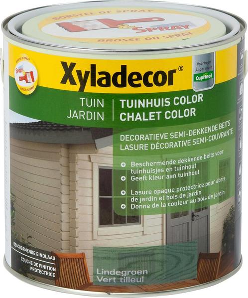 NIEUW - Xyladecor Tuinhuis Color, lindegroen - 2,5 l, Bricolage & Construction, Bois & Planches, Envoi