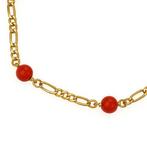 Armband - 18 karaat Geel goud Koraal, Handtassen en Accessoires, Armbanden, Nieuw