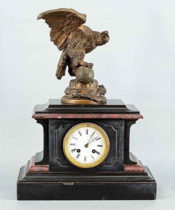 Figurale pendule - Messing, Zinklegering - 1850-1900, Antiek en Kunst, Antiek | Klokken