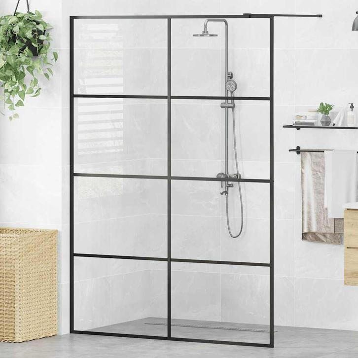 vidaXL Inloopdouchewand 140x195 cm ESG-glas transparant en, Bricolage & Construction, Sanitaire, Envoi