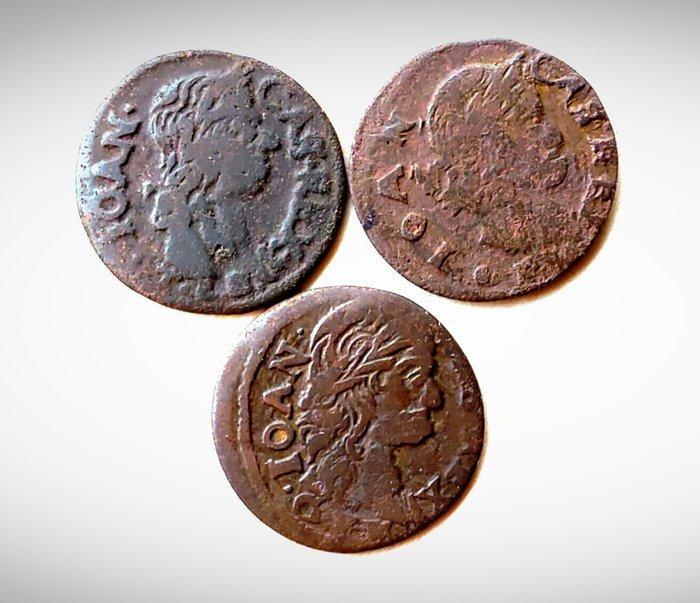 Polen. John II Casimir Vasa. Solidus 3x 1661-1666 (Zonder, Postzegels en Munten, Munten | Europa | Niet-Euromunten