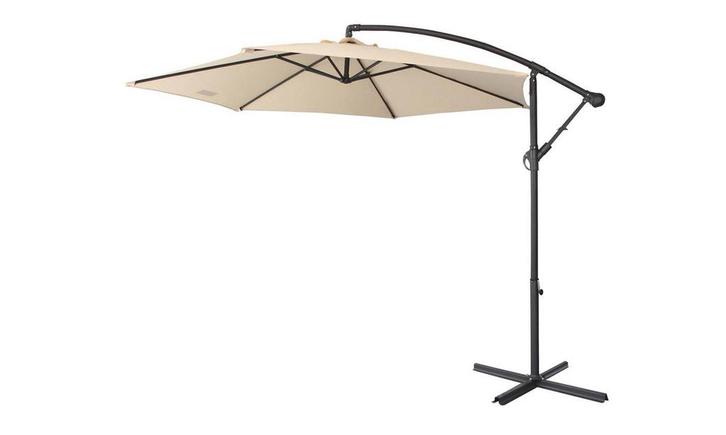 2dekans | Davis & Grant Zweefparasol - Rond - Diameter van 3, Huis en Inrichting, Woonaccessoires | Overige, Ophalen of Verzenden