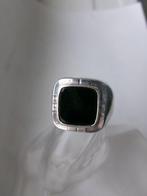 Argent, Onyx - Bague - Signet Art déco