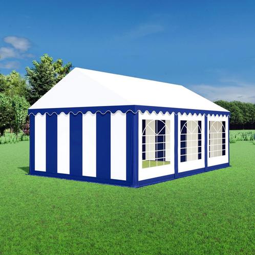 Partytent 4x6 PVC - Classic | Blauw / wit, Tuin en Terras, Partytenten, 5 tot 8 meter, Partytent, Nieuw, 4 tot 6 meter, Verzenden