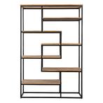 Vakkenkast Mangohout Bowi 120 cm, Huis en Inrichting, Kasten | Boekenkasten, 100 tot 150 cm, Verzenden, Nieuw, Industriële meubels