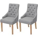 vidaXL Chaises à manger lot de 2 gris clair tissu, Verzenden, Neuf