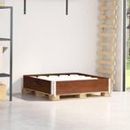 vidaXL Palletopzetrand 100x100 cm massief grenenhout bruin, Verzenden