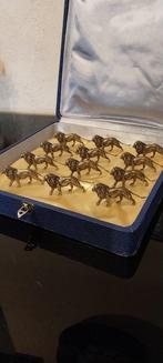 Messensteun (12) - grands Modèles lions 7cm - Verguld brons