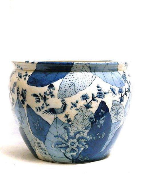 Bloempot - Porselein - grote maat, Antiek en Kunst, Kunst | Designobjecten