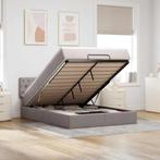 vidaXL Bed met matras 140x190 cm stof taupe, Huis en Inrichting, Slaapkamer | Bedden, Verzenden, Nieuw