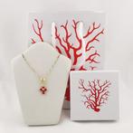Koraal - Zilver - Ketting met hanger - met de hand gemaakt