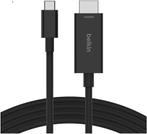 Kabel USB-C naar HDMI Belkin 2 m Zwart (DJ Gear & kabels), Computers en Software, Verzenden, Nieuw
