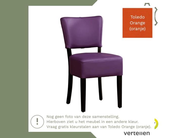 Leren eetkamerstoel Rest - Toledo Orange (oranje) - Poten, Huis en Inrichting, Stoelen, Overige kleuren, Eén, Nieuw, Leer, Ophalen of Verzenden