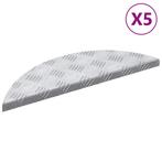vidaXL Trap Tread Halvemaanvormig 5 pcs Zilver 60 x 18 cm, Verzenden