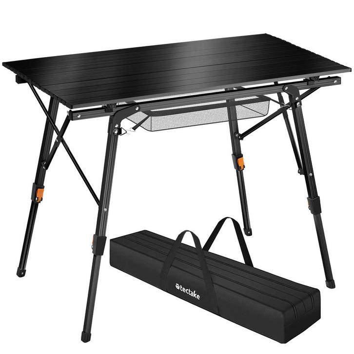 tectake Aluminium campingtafel Tina opvrouwbaar in hoogte ve, Caravans en Kamperen, Kampeeraccessoires, Verzenden