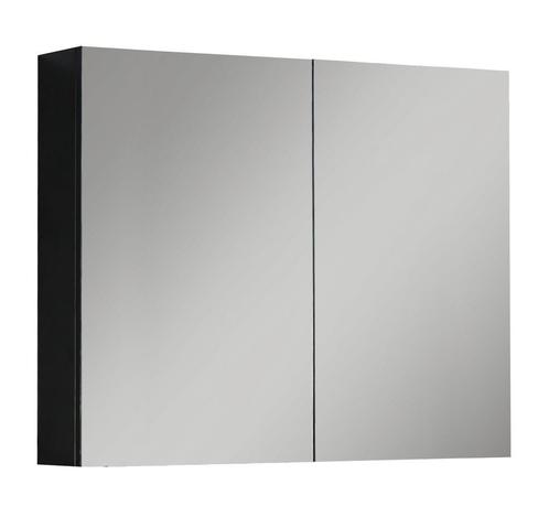 Badkamerkast Cuba 90 x 16 x 70 cm Zwart Mat Spiegelkast, Huis en Inrichting, Badkamer | Badkamermeubels, Nieuw, Verzenden
