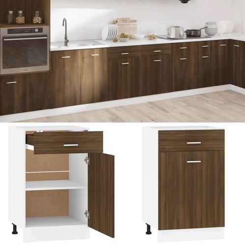 vidaXL Onderkast met lade Lyon 50x46x81,5 cm bruin, Huis en Inrichting, Kasten | Overige, Nieuw, Verzenden