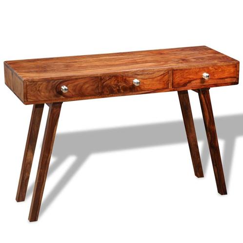 vidaXL Wandtafel met 3 lades 76 cm massief sheeshamhout, Huis en Inrichting, Tafels | Bijzettafels, Nieuw, Verzenden