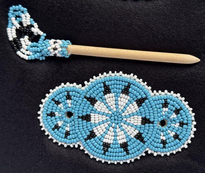 Verzameling van glaskralen sieraden - Apache - V.S. (Zonder, Antiek en Kunst, Kunst | Niet-Westerse kunst