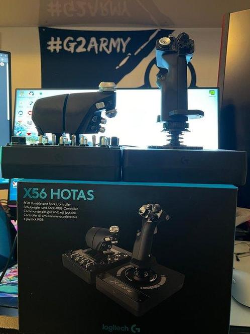 Logitec - X56 Hotas - joystick - Videogame - In originele, Games en Spelcomputers, Spelcomputers | Overige Accessoires