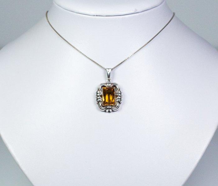 Jugendstil - 800 zilver - Ketting met hanger, Antiek en Kunst, Kunst | Designobjecten