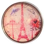 Fako Bijoux® - Click Button - Glas - Eiffeltoren Parijs -, Nieuw, Verzenden