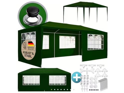 CASARIA Paviljoen 3x6 m Groen – Waterafstotende Partytent, Huis en Inrichting, Woonaccessoires | Overige, Nieuw, Verzenden