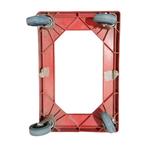 Kunststof dolly rood 610x410x170 mm zwenkwielen Euronorm, Ophalen of Verzenden