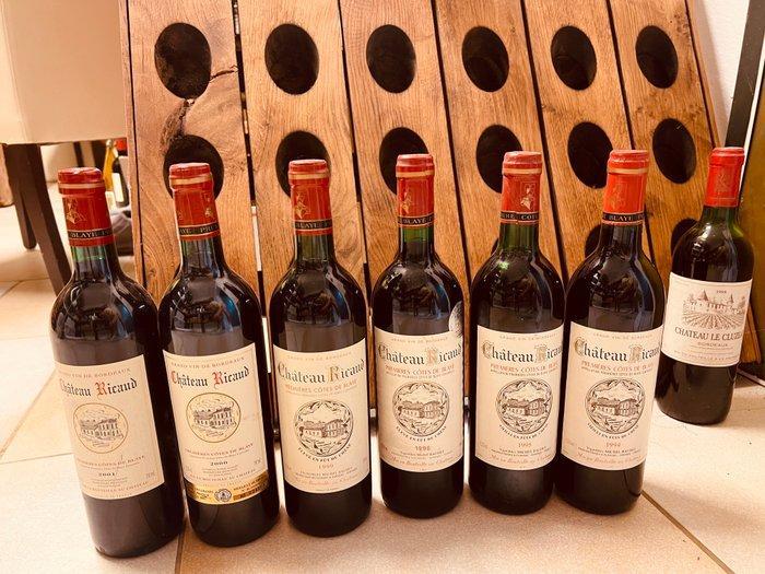 1994 1995, 1996, 1999, 2000 & 2001 Chateau Ricaud - Bordeaux, Verzamelen, Wijnen