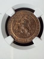 Nederland. Willem III (1849-1890). 2 1/2 Cents 1881 MS63 BN