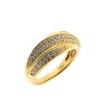 18 Krt. Gouden pavéring met diamant | ca. 0,38 ct. (elegant, Gebruikt, Overige kleuren, Ophalen of Verzenden, Kleiner dan 17