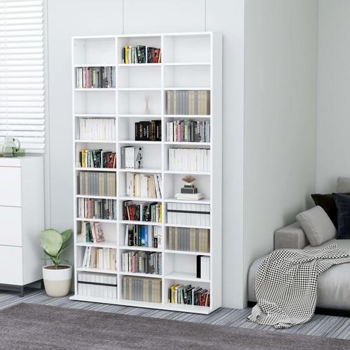 vidaXL Cd-kast 102x16x177,5 cm bewerkt hout wit, Huis en Inrichting, Woonaccessoires | Cd- en Dvd-rekken, Nieuw, Verzenden