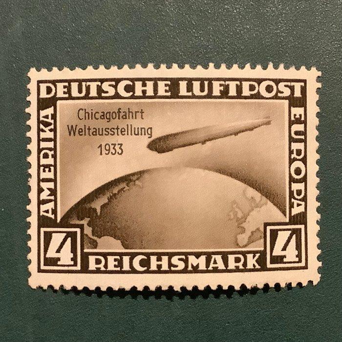 Duitse Rijk 1933 - 4 Mark Chicagofarth (MH) - Michel 498, Postzegels en Munten, Postzegels | Europa | Duitsland